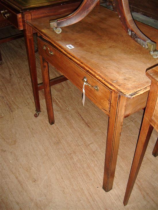 Mahogany side table fitted frieze drawer